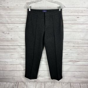 NYDJ Denise Slim Cuffed Ankle Pants Size 4 Charcoal Gray Pockets